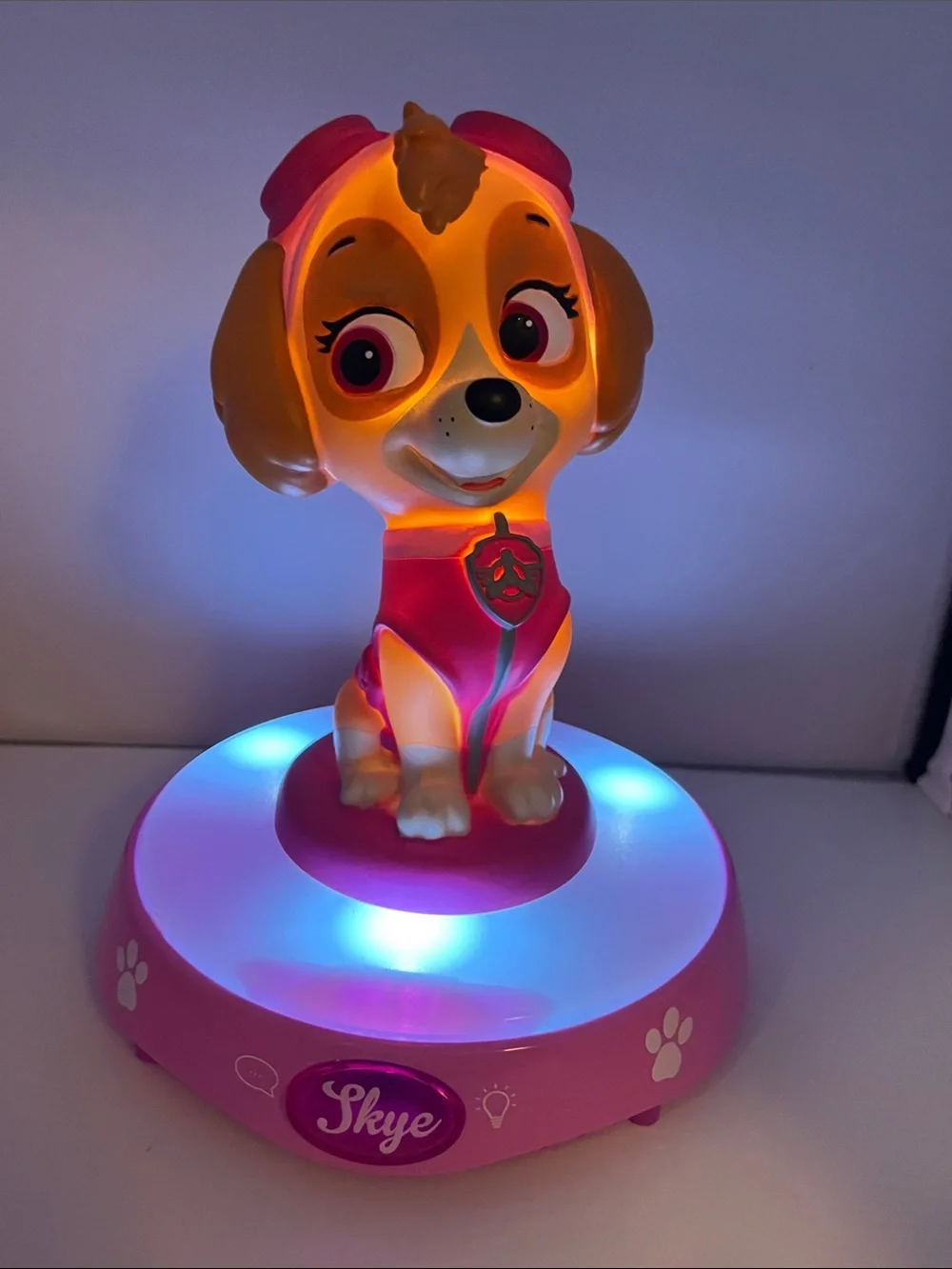 Paw Patrol Skye Pink and Cream Figure Night Light